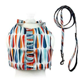 Chic Raindrop Harness Vest with Matching Leash - L