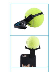 Pet photo props toy pet photo selfie artifact funny dog camera phone clip tennis selfie clip (Color: Green)